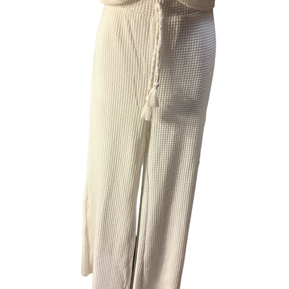 10. SURF GYPSY set crop tank top and pants white color size L women knit NWT - Picture 4 of 7